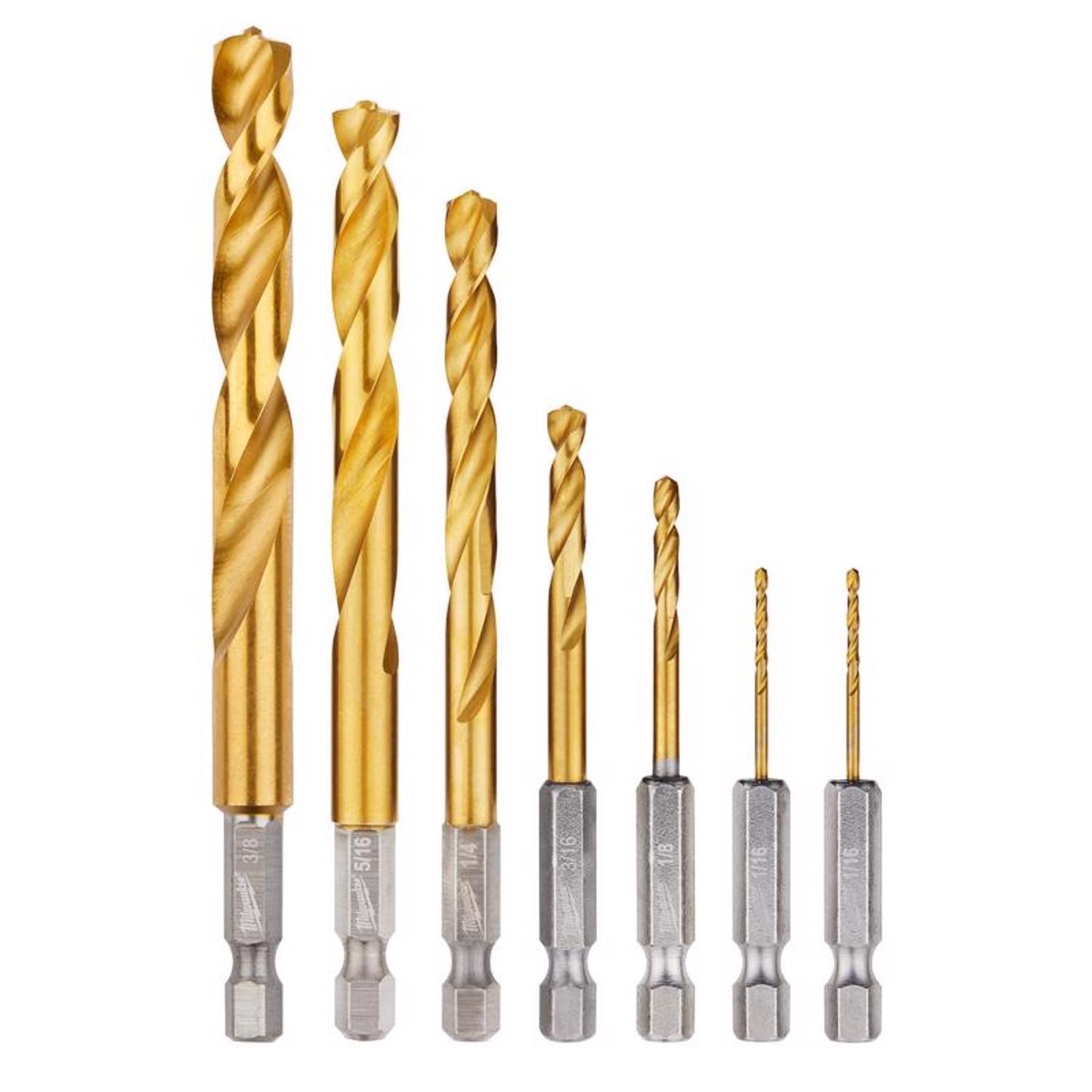 Milwaukee Shockwave Drive Bit Set Titanium 7 pc