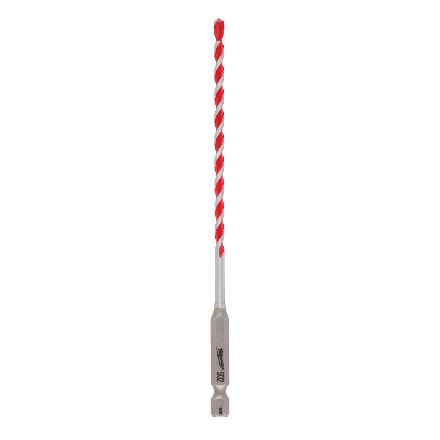 Milwaukee Shockwave 5/16 in. X 6 in. L Carbide Hammer Drill Bit 3-Flat Shank 1 pk