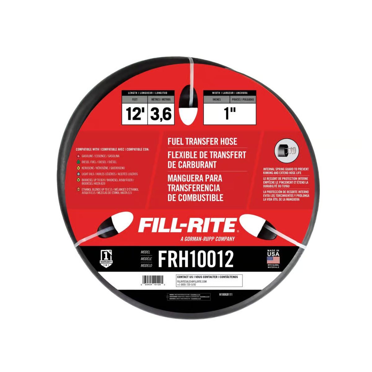 Fill-Rite Rubber Fuel Pump Hose 12