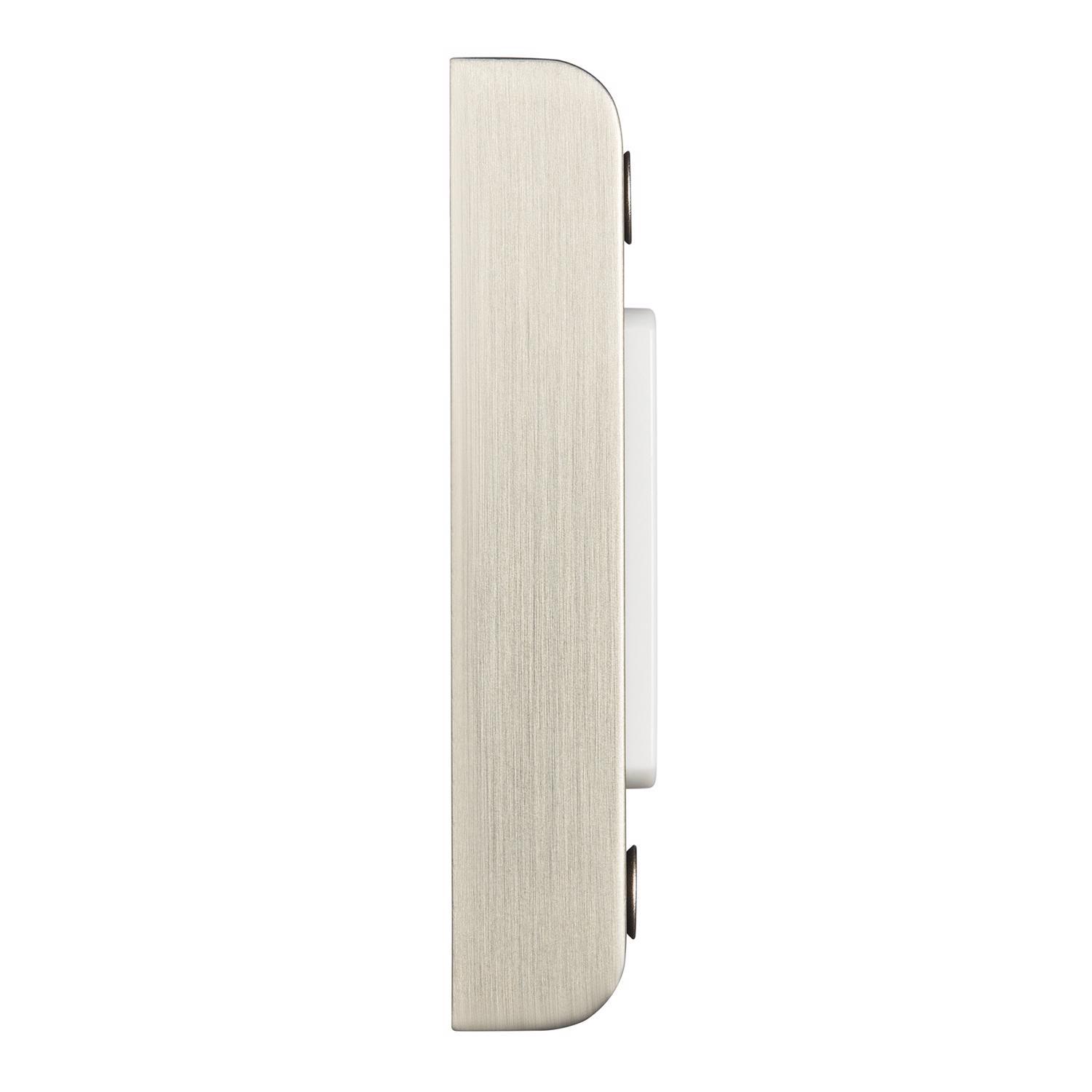 Heath Zenith Satin Nickel Silver Metal Wired Pushbutton Doorbell