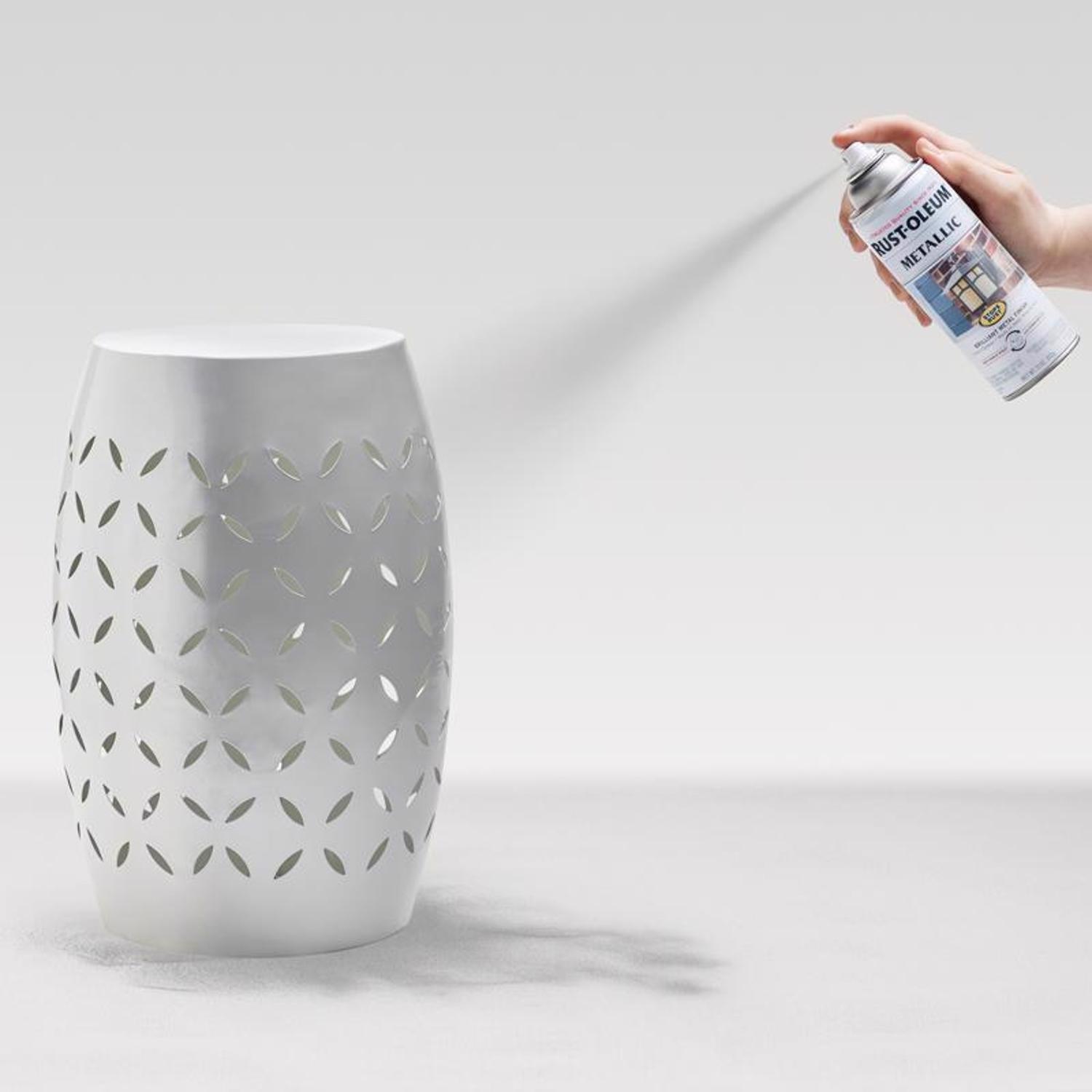 Rust-Oleum Stops Rust Metallic Matte Nickel Metallic Spray Paint 11 oz