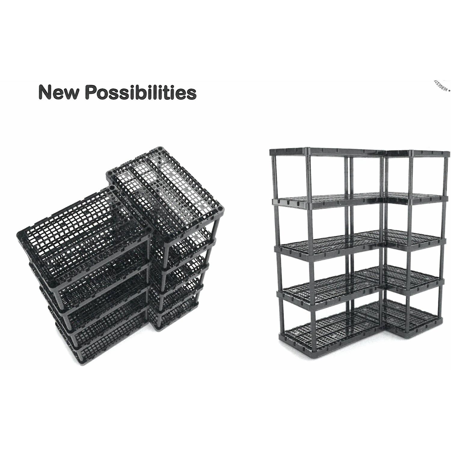 Gracious Living Knect-A-Shelf 72 in. H X 36 in. W X 18 in. D Plastic Shelving Unit