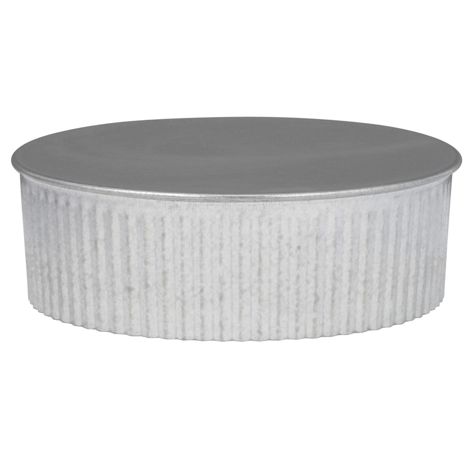 Imperial 6 in. D Galvanized Steel Crimped Pipe End Cap