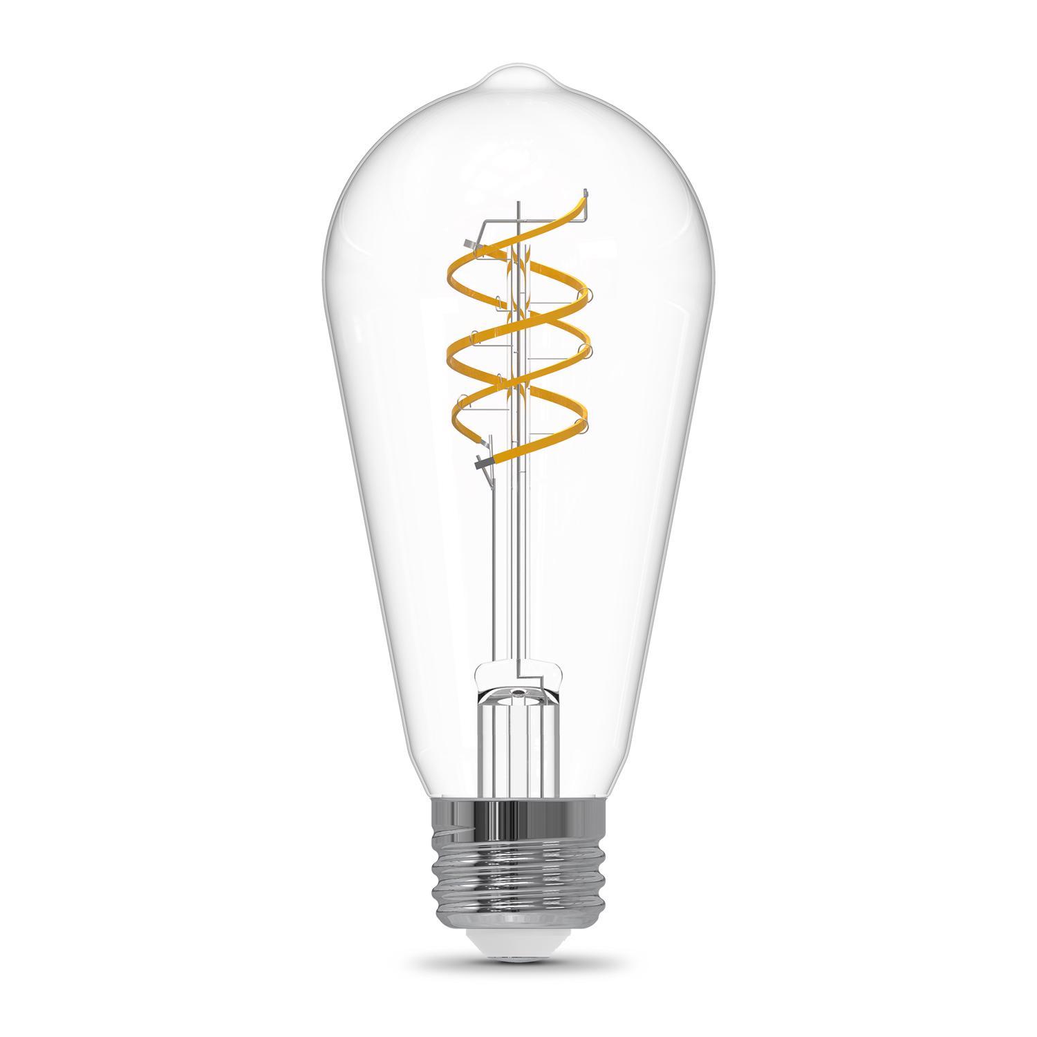 Feit ST19 E26 (Medium) Filament LED Bulb Soft White 60 Watt Equivalence 2 pk