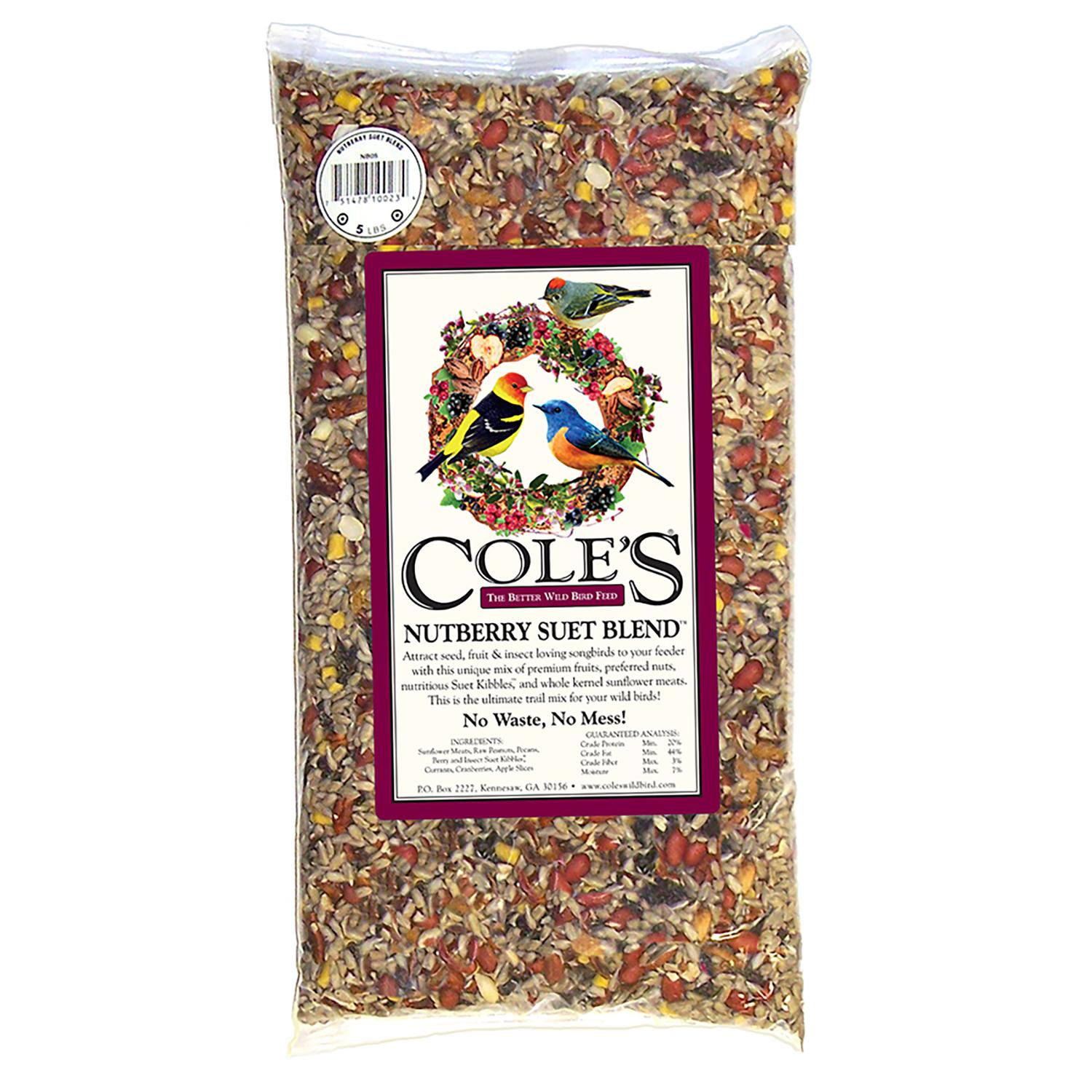Cole's Nutberry Suet Blend Wild Bird Food 5 lb