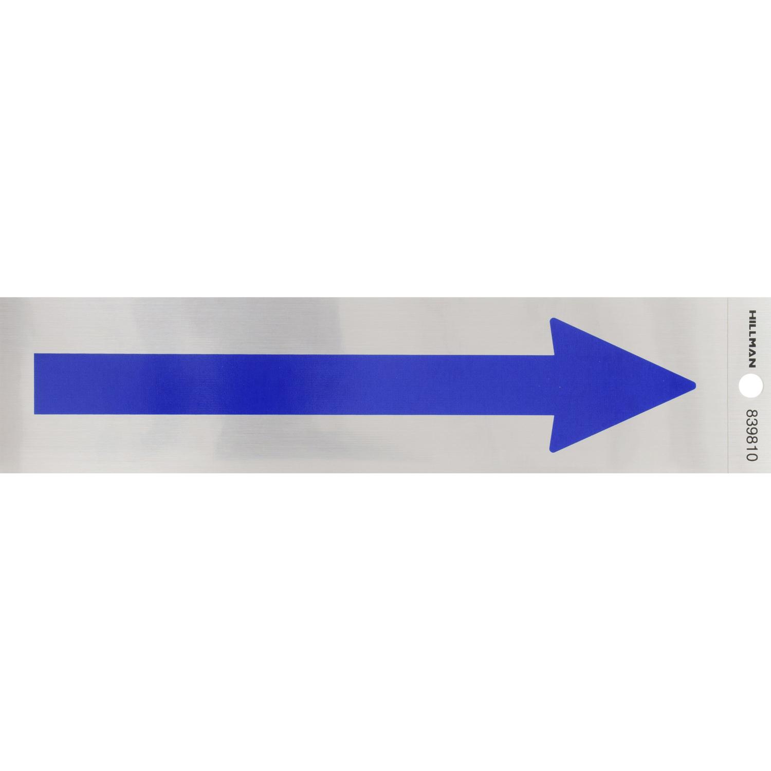 HILLMAN English Silver Arrow Decal 2 in. H X 8 in. W