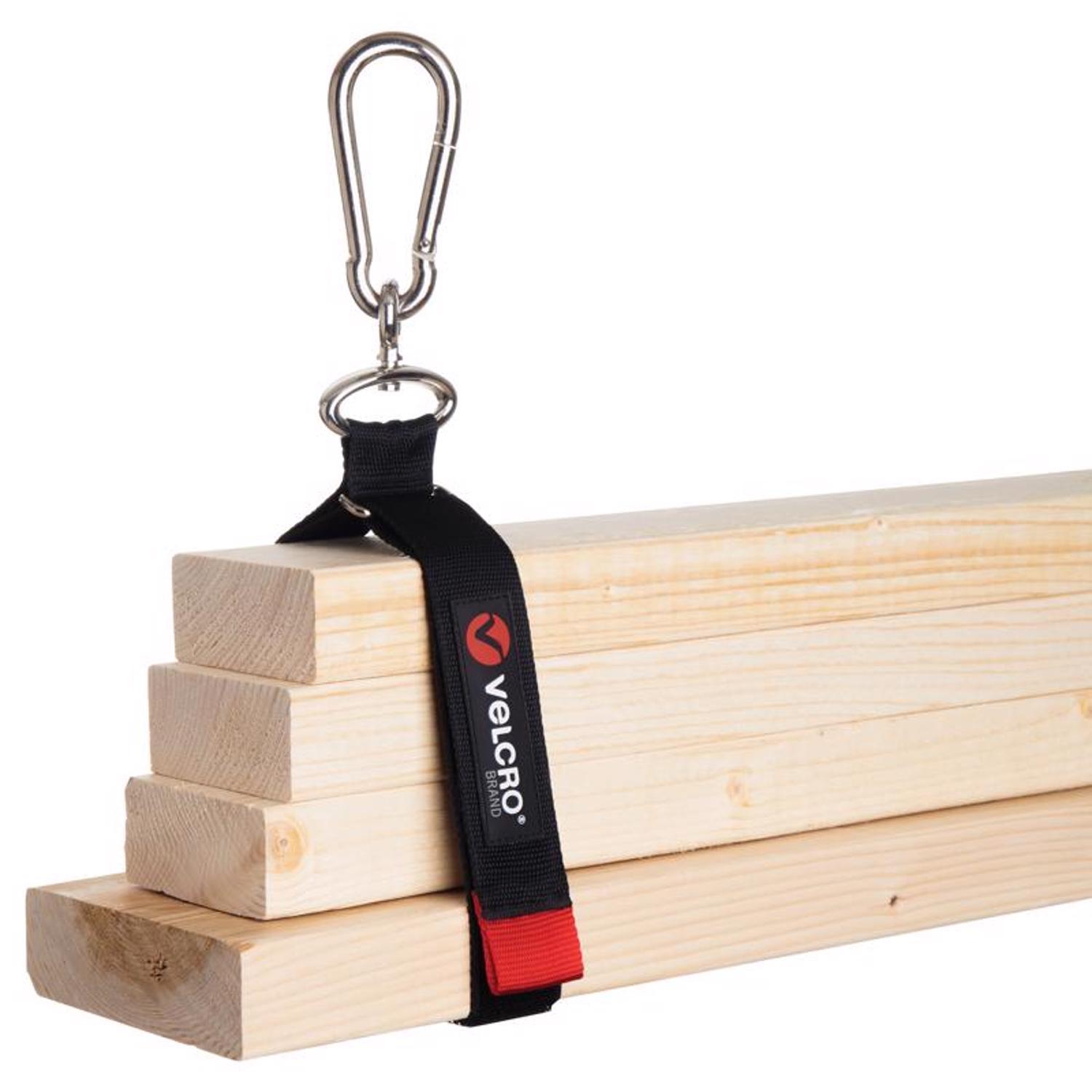 VELCRO Brand Easy Hang 30 in. L Zinc-Plated Black Nylon/Steel Large Storage Strap 350 lb. cap. 1 pk