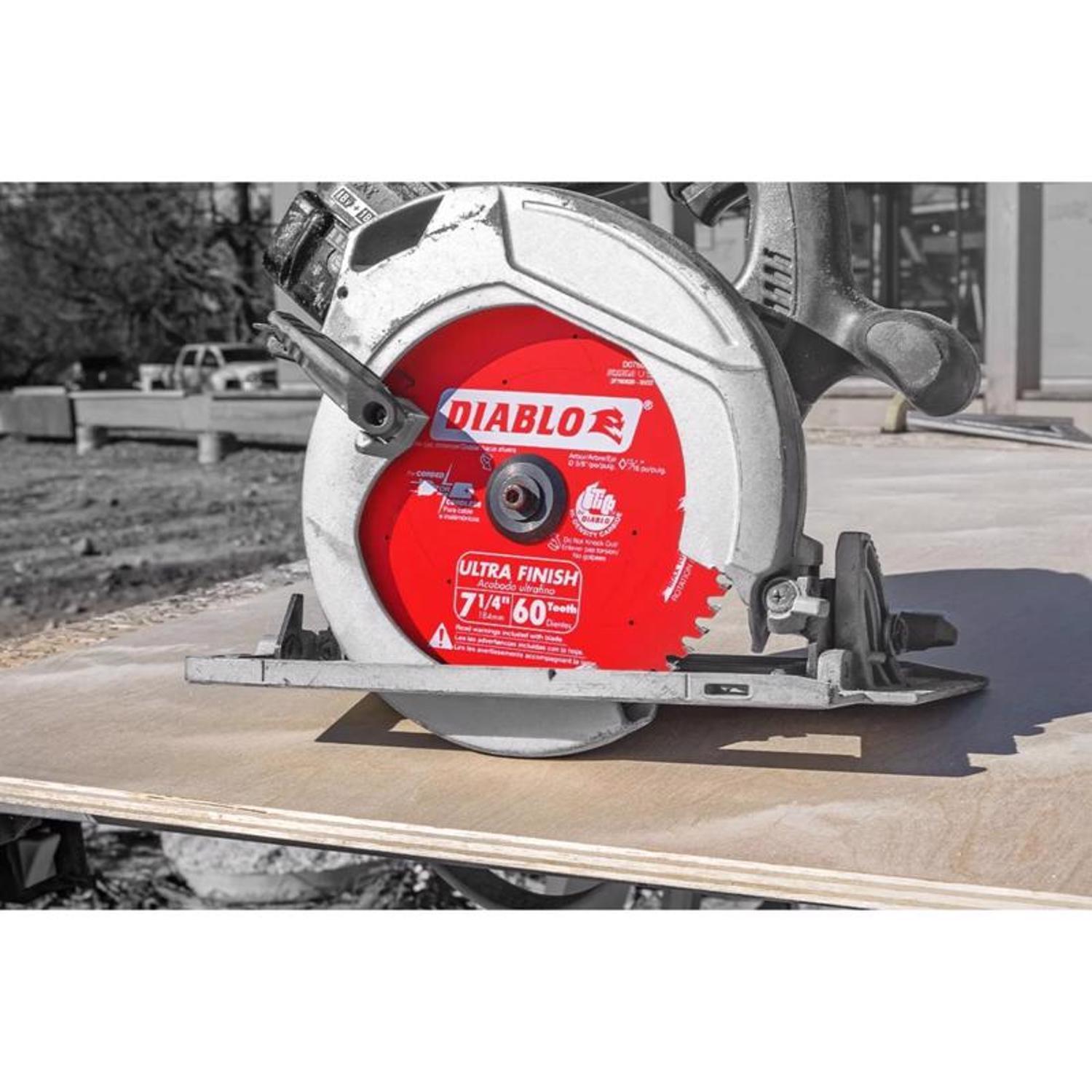Diablo 7-1/4 in. D X 5/8 in. TiCo Hi-Density Carbide Finishing Saw Blade 60 teeth 1 pk