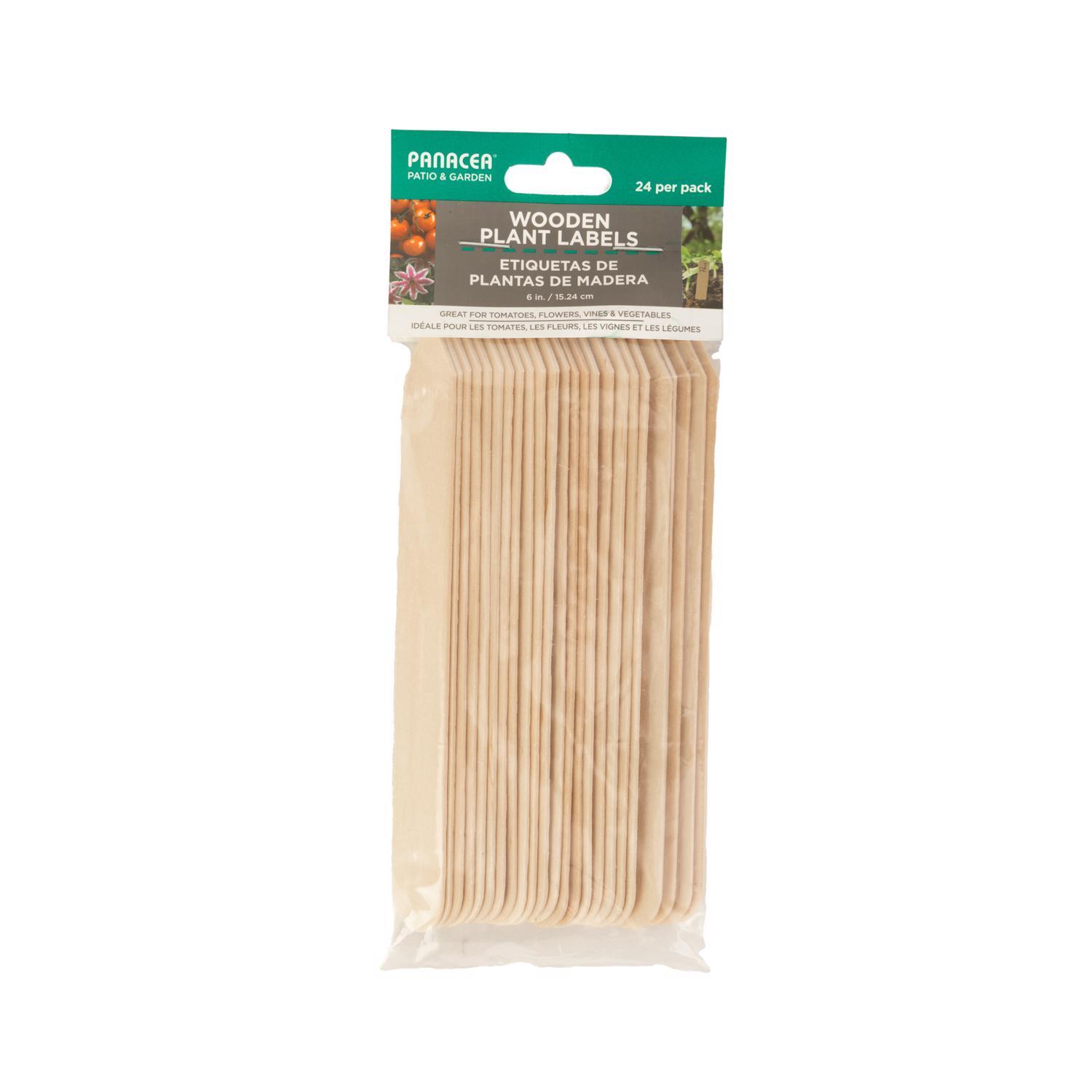 Panacea 6 in. H X 5.9 in. W X 0.75 in. D Brown Wood Plant Label