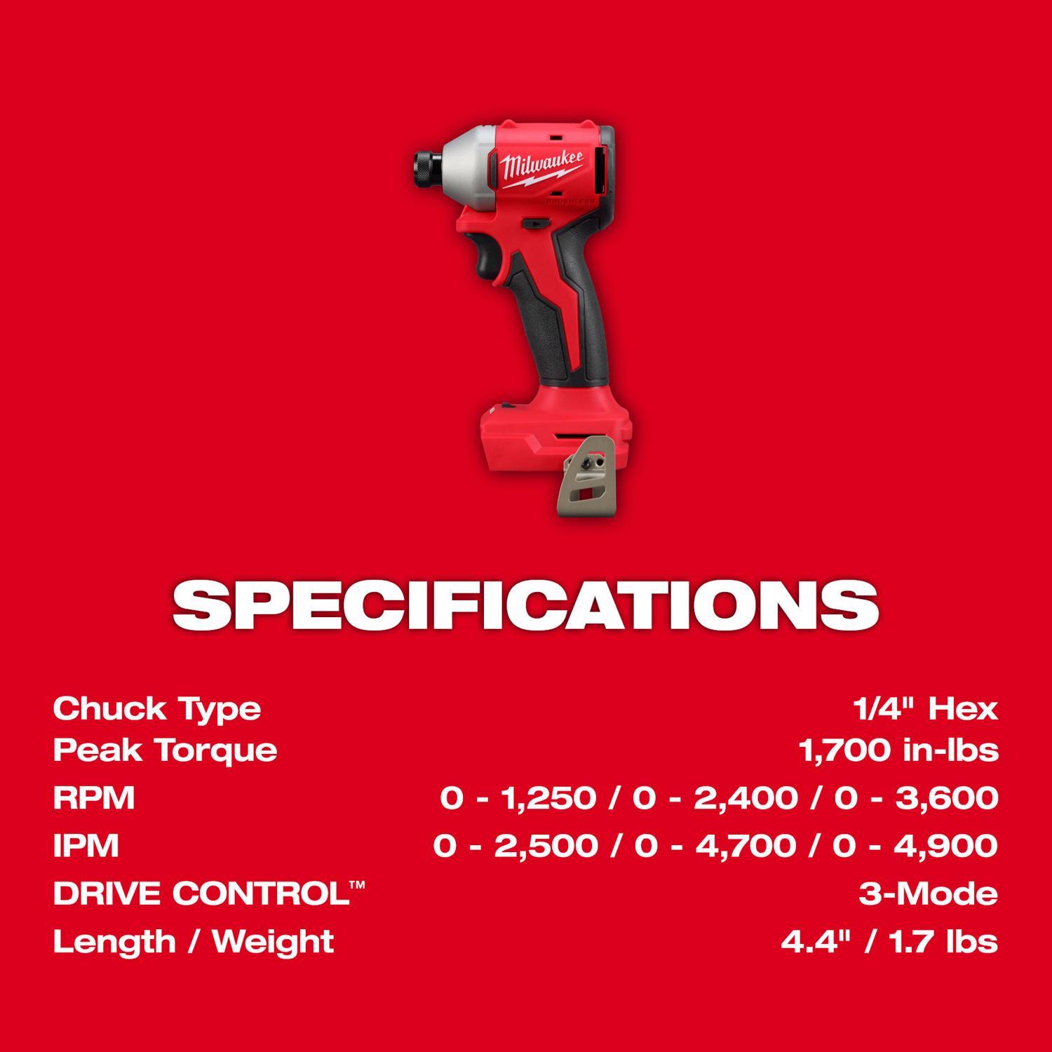 Milwaukee M18 Cordless Brushless 4 Tool Combo Kit