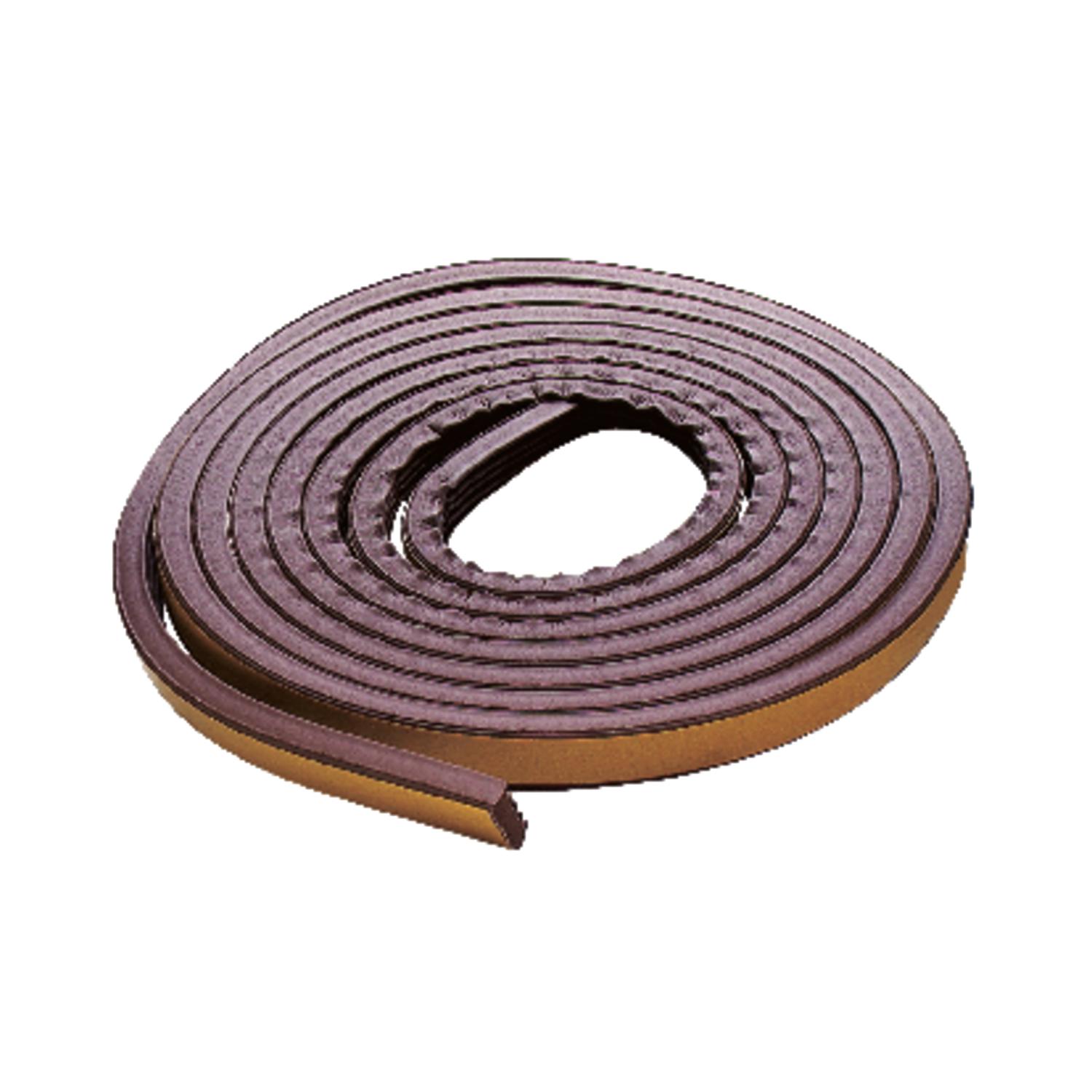 M-D Brown Rubber Weather Stripping Tape For Doors and Windows 17 ft. L X 7/32 in.