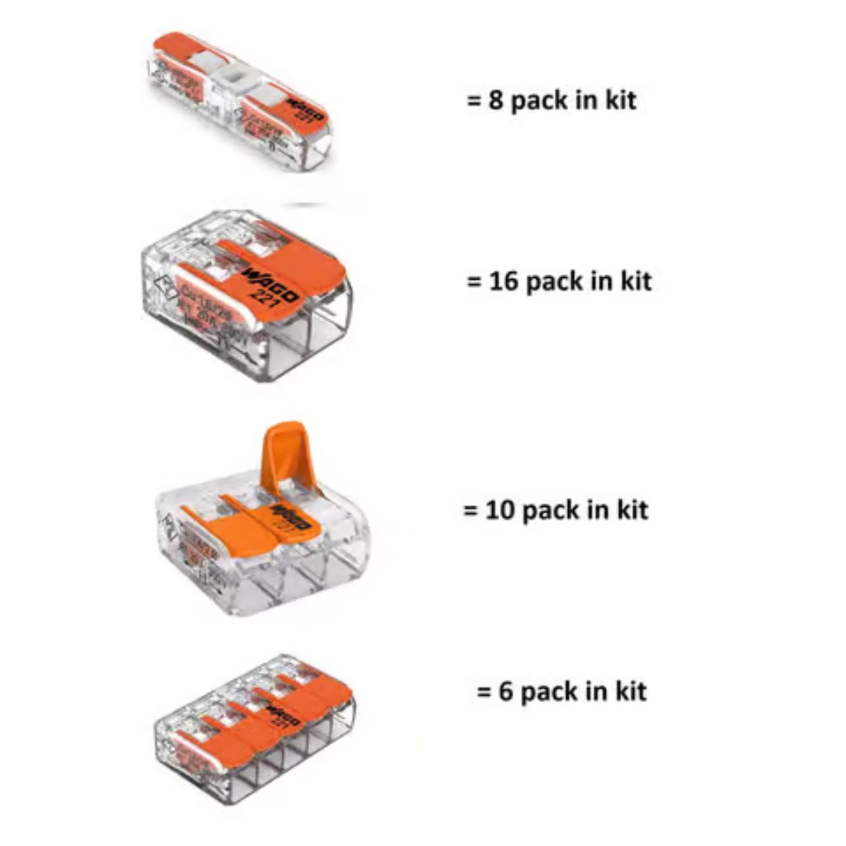 WAGO Clamp Wire Connector 40 Pack
