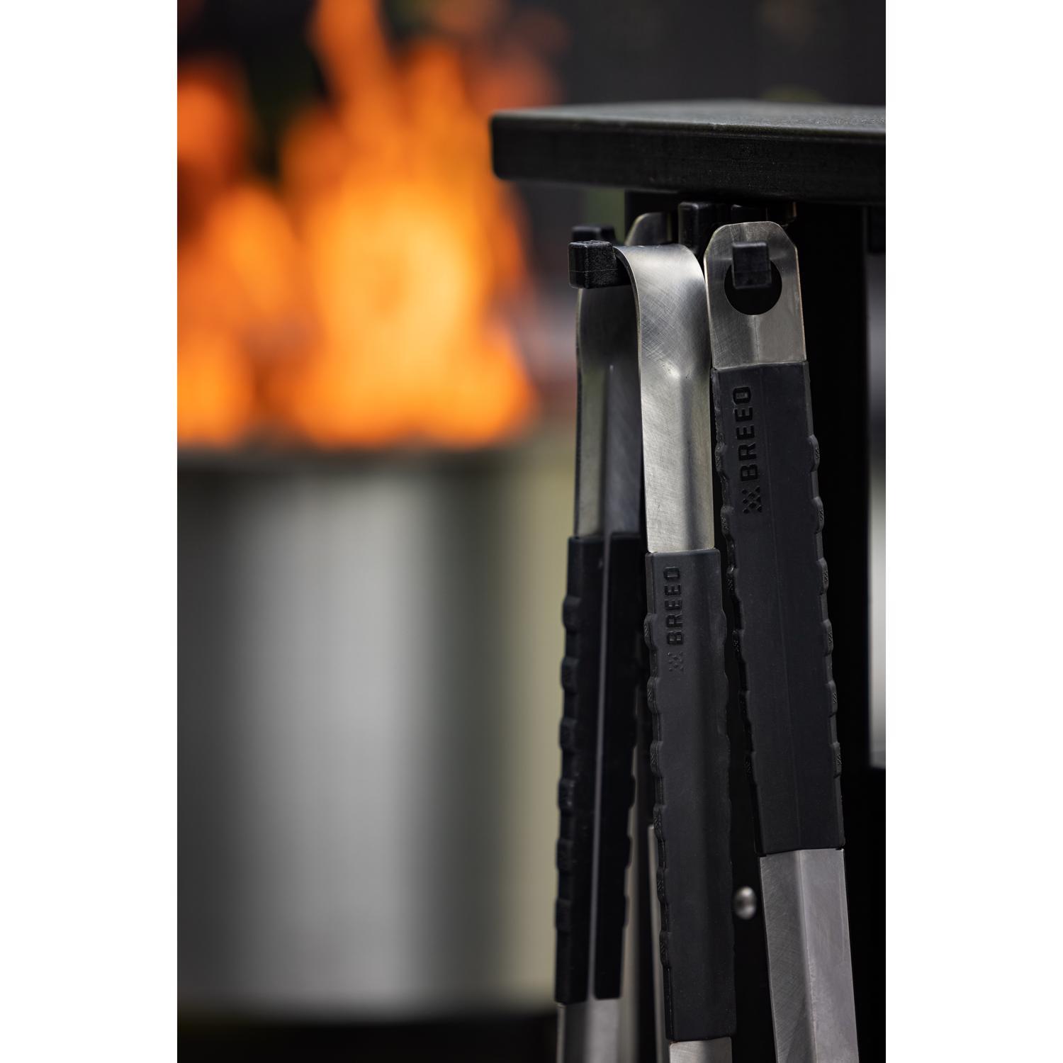 Breeo Stainless Steel Black/Silver Grill Tool Set 3 pk