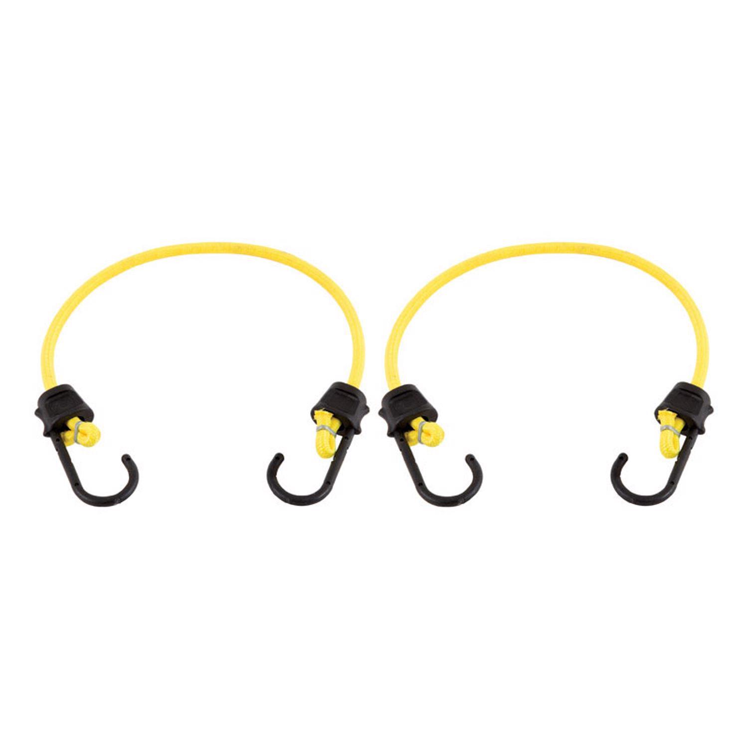 Keeper Black/Yellow Bungee Cord 24 in. L X 0.315 in. 2 pk