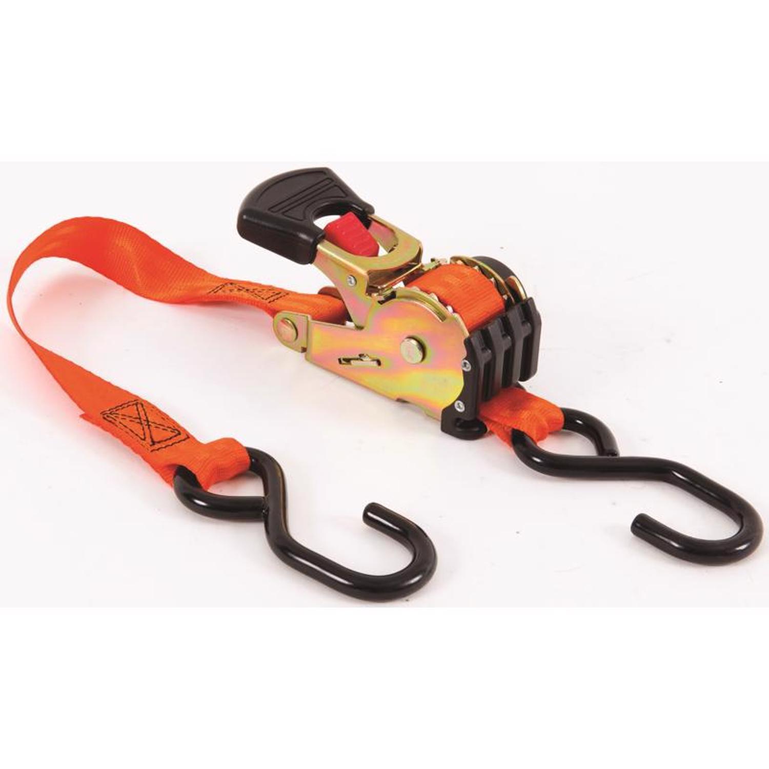 Keeper 1 in. W X 6 ft. L Orange Retractable Tie Down Strap 500 lb 2 pk
