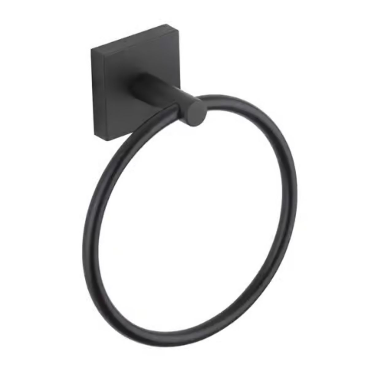 OakBrook Collection Matte Black Towel Ring Die Cast Zinc