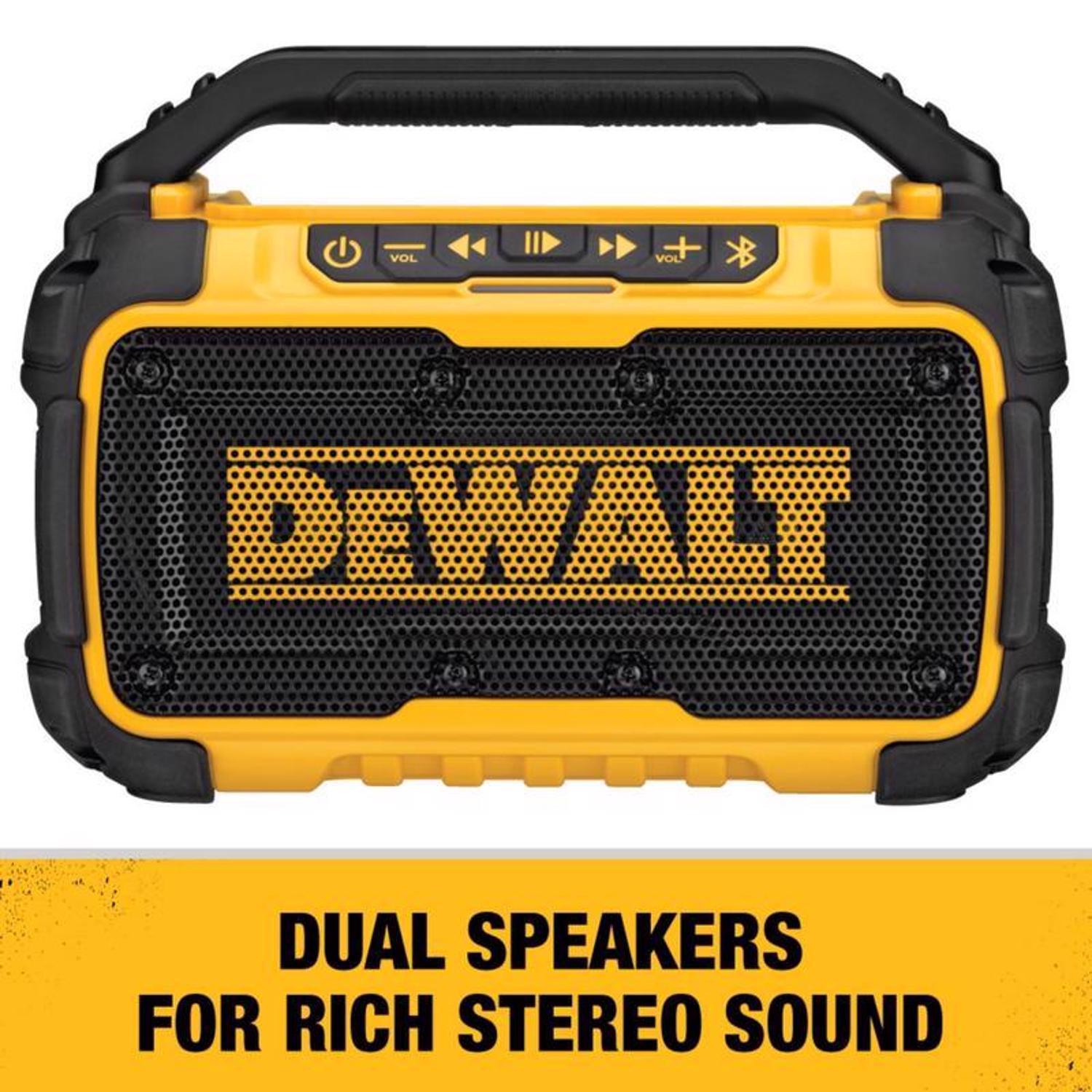 DeWalt 20V MAX DCR010 Lithium-Ion Jobsite Bluetooth Speaker 1 pc