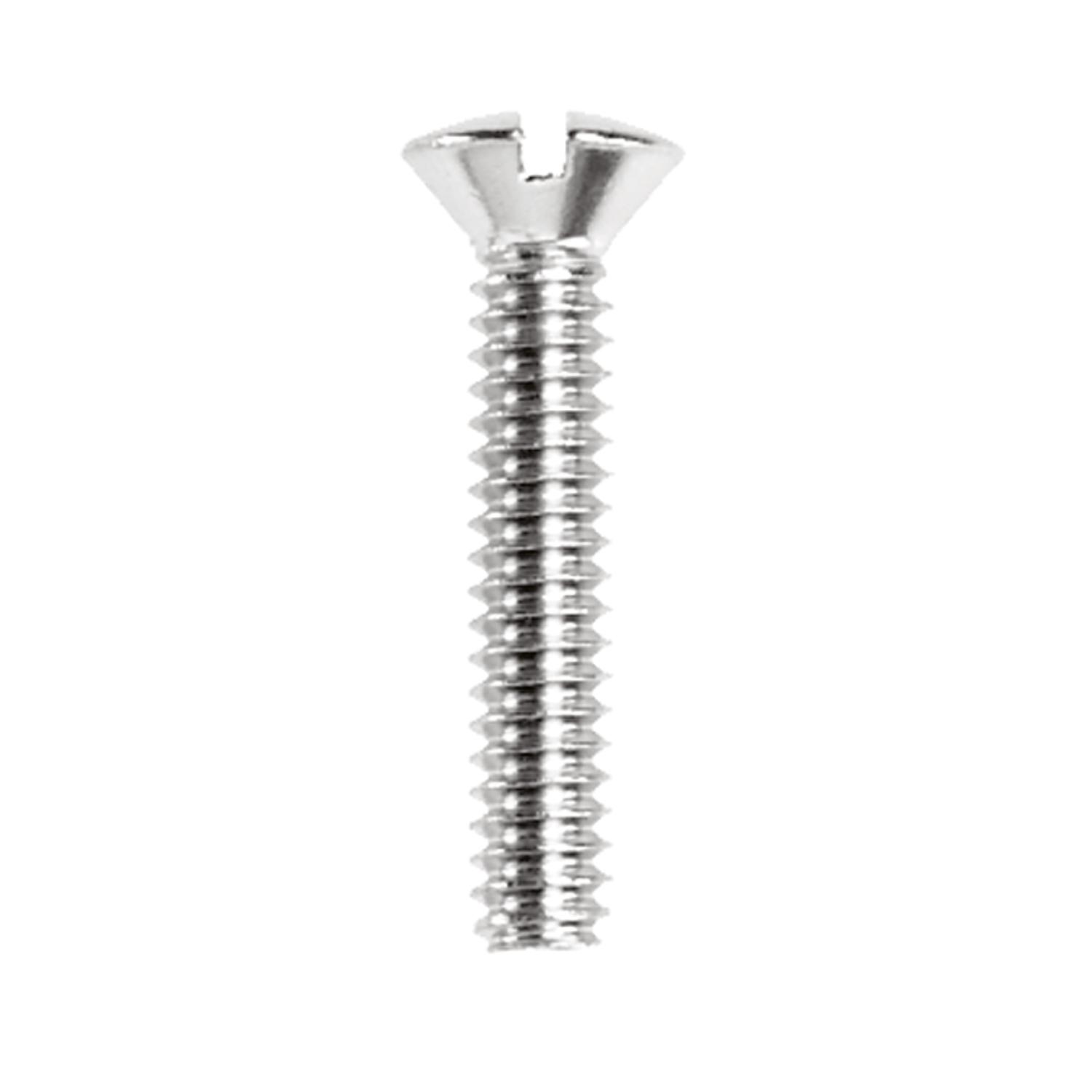 Danco No. 10-24 X 1 in. L Slotted Oval Head Chrome-Plated Brass Faucet Handle Screw 1 pk