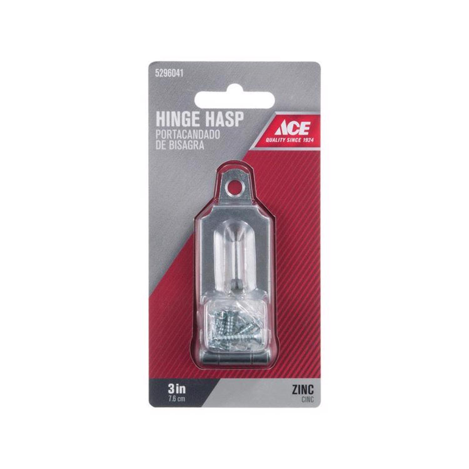 Ace Zinc 3 in. L Fixed Staple Hinge Hasp