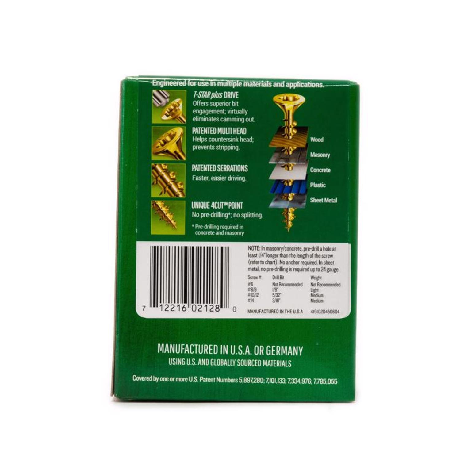 SPAX Multi-Material No. 9 in. X 2-1/2 in. L T-20+ Flat Head Serrated Construction Screws