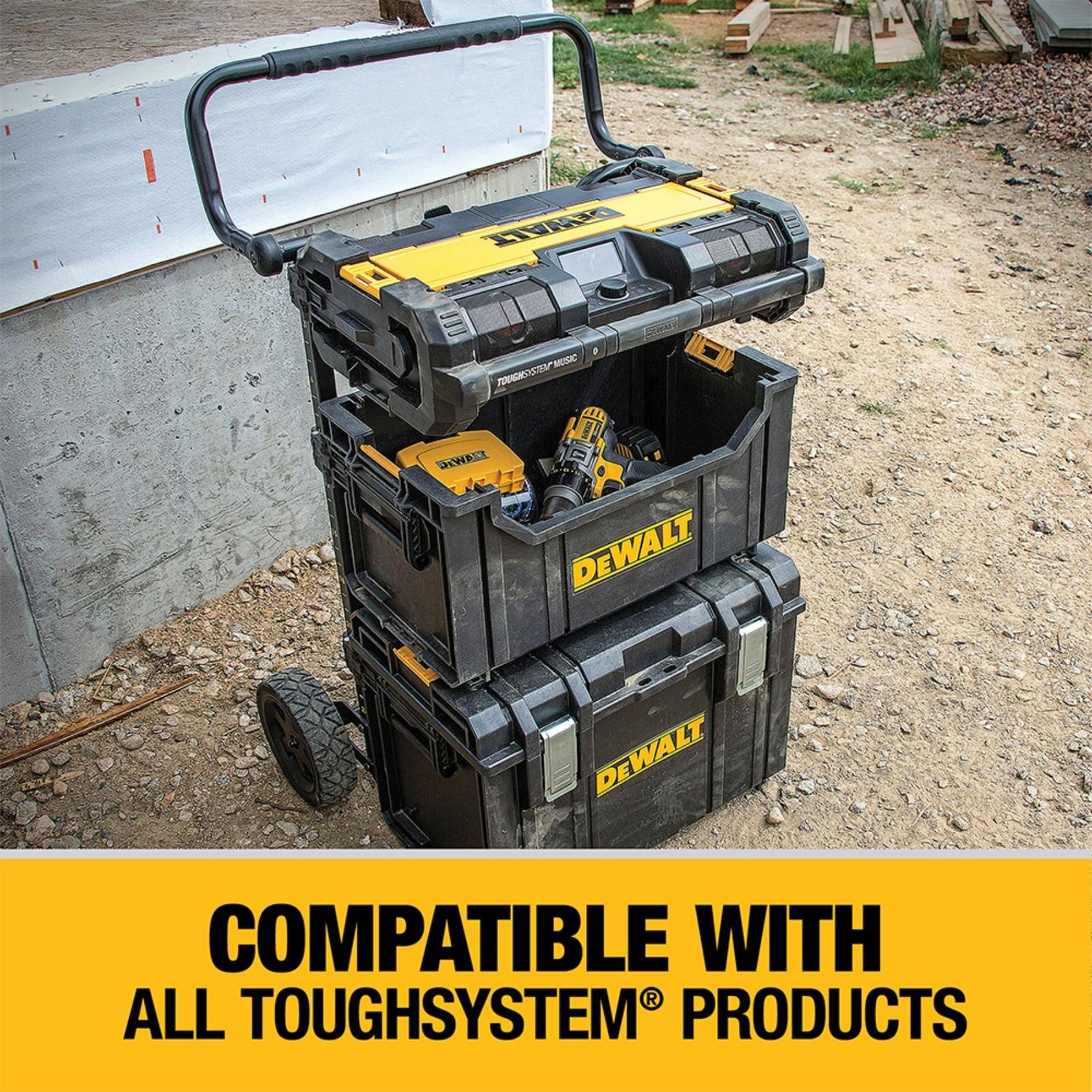 DeWalt ToughSystem 20 V Lithium-Ion Worksite Radio and Charger 1 pc