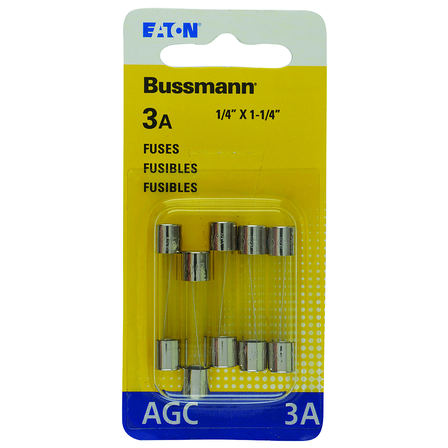Bussmann 3 amps AGC Clear Blade Fuse 5 pk