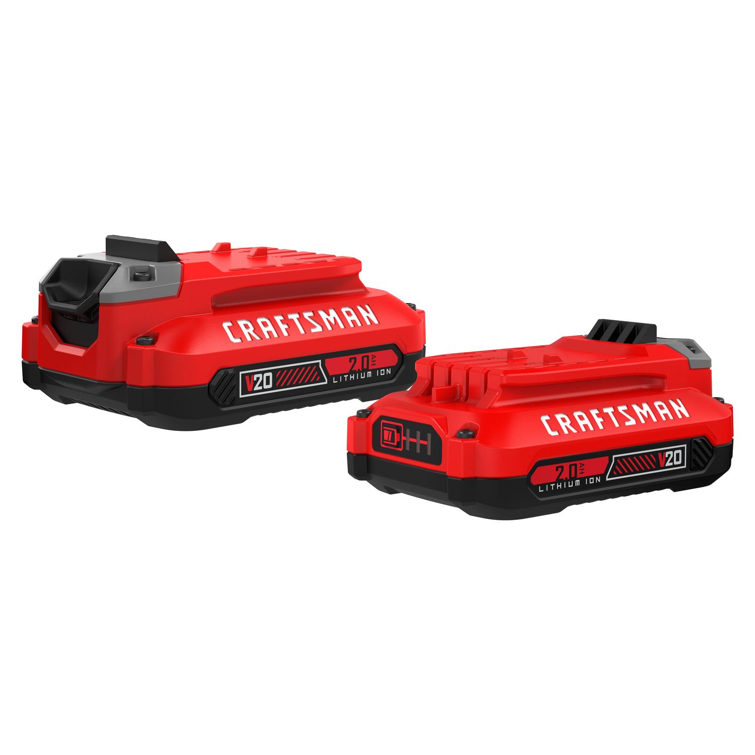 CRAFTSMAN V20 CMCB202-2 2 Ah Lithium-Ion Battery 2 pc