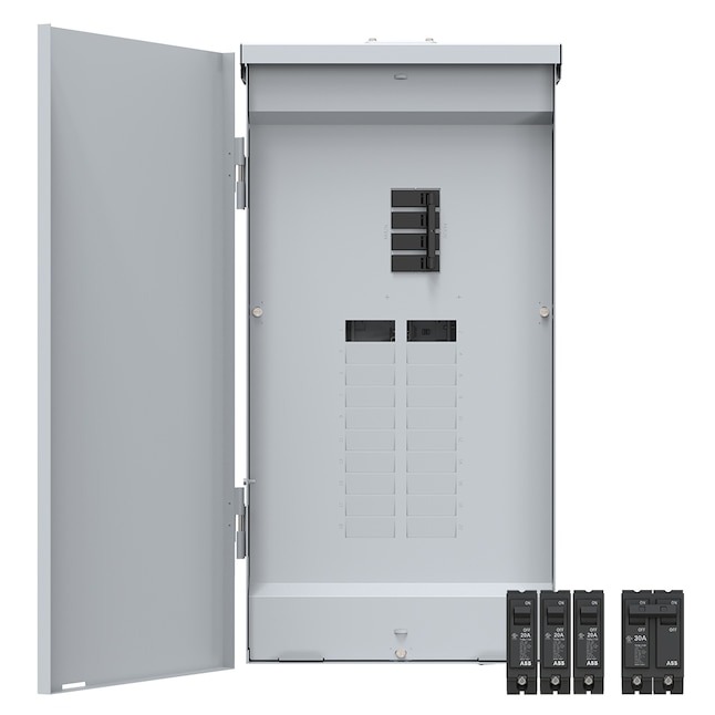 ABB ReliaHome P-Series 200 -Amp 20 -Spaces 40 -Circuit Outdoor Main Breaker Plug-On Neutral Load Center (Value Pack)