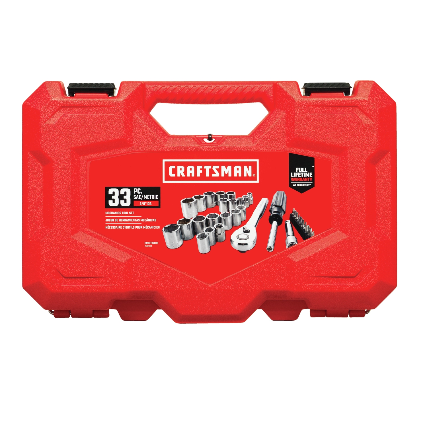 Craftsman 3/8 in. drive Metric and SAE 6 Point Mechanic's Tool Set 33 pc
