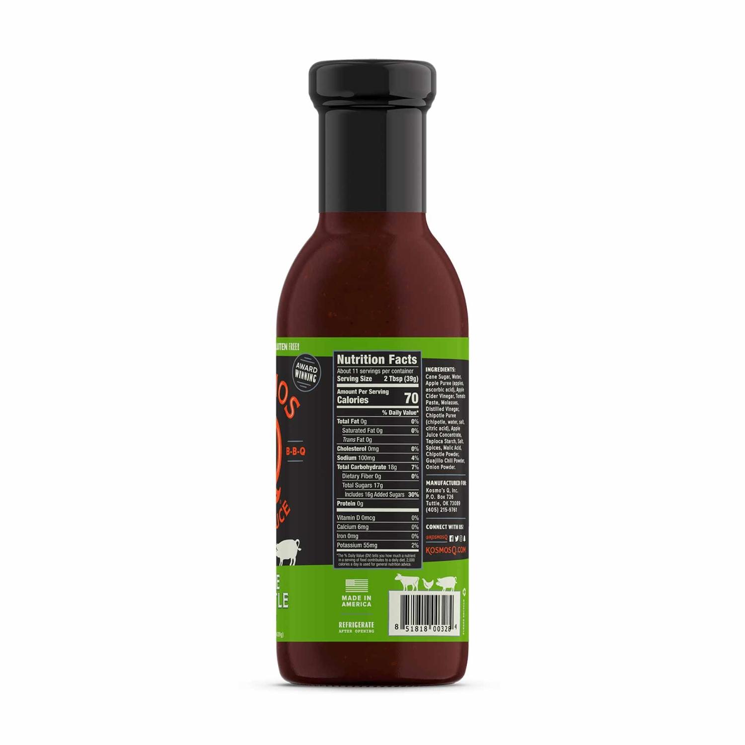 Kosmos Q Apple Chipotle BBQ Sauce 15.5 oz