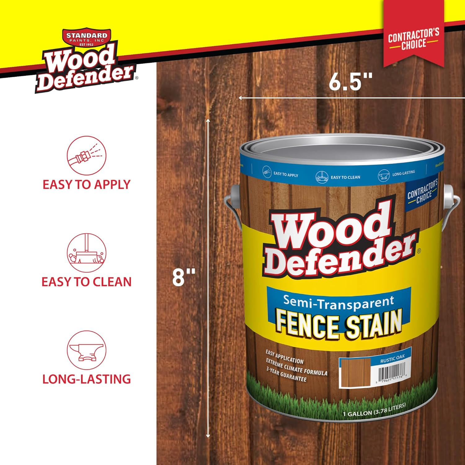 Wood Defender Semi-Transparent Fence Stain Cumberland Brown Gallon