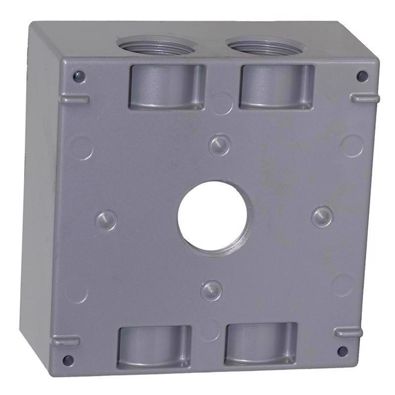 Sigma Engineered Solutions New Work 31 cu in Square Metallic 2 gang Weatherproof Box Gray