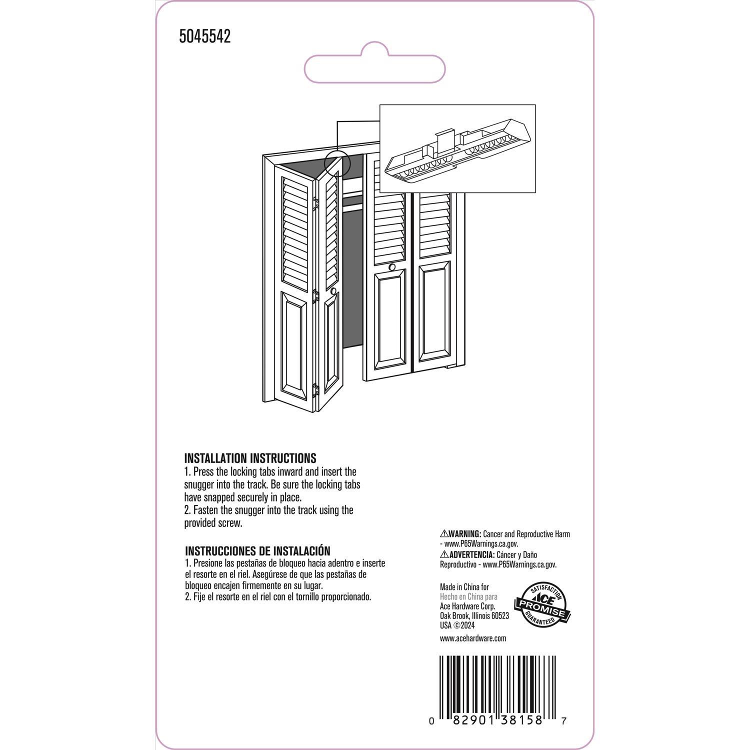 Ace Matte White Plastic Bi-fold Snugger 2 pc