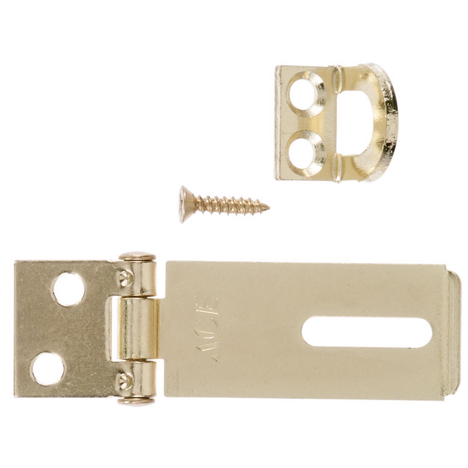Ace Bright Brass 1-3/4 in. L Fixed Staple Safety Hasp
