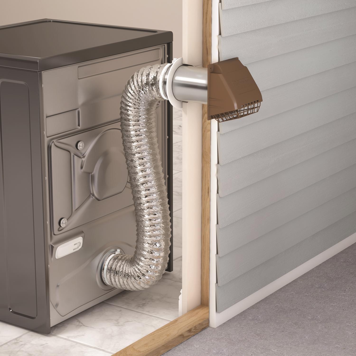 Ace 4 in. W X 6 in. L Brown Plastic Dryer Vent Hood