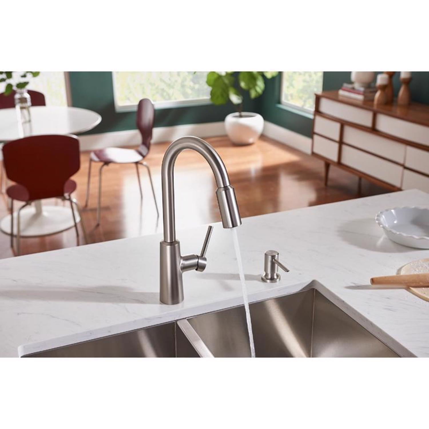 Moen Nori One Handle Stainless Steel Pull-Down Kitchen Faucet