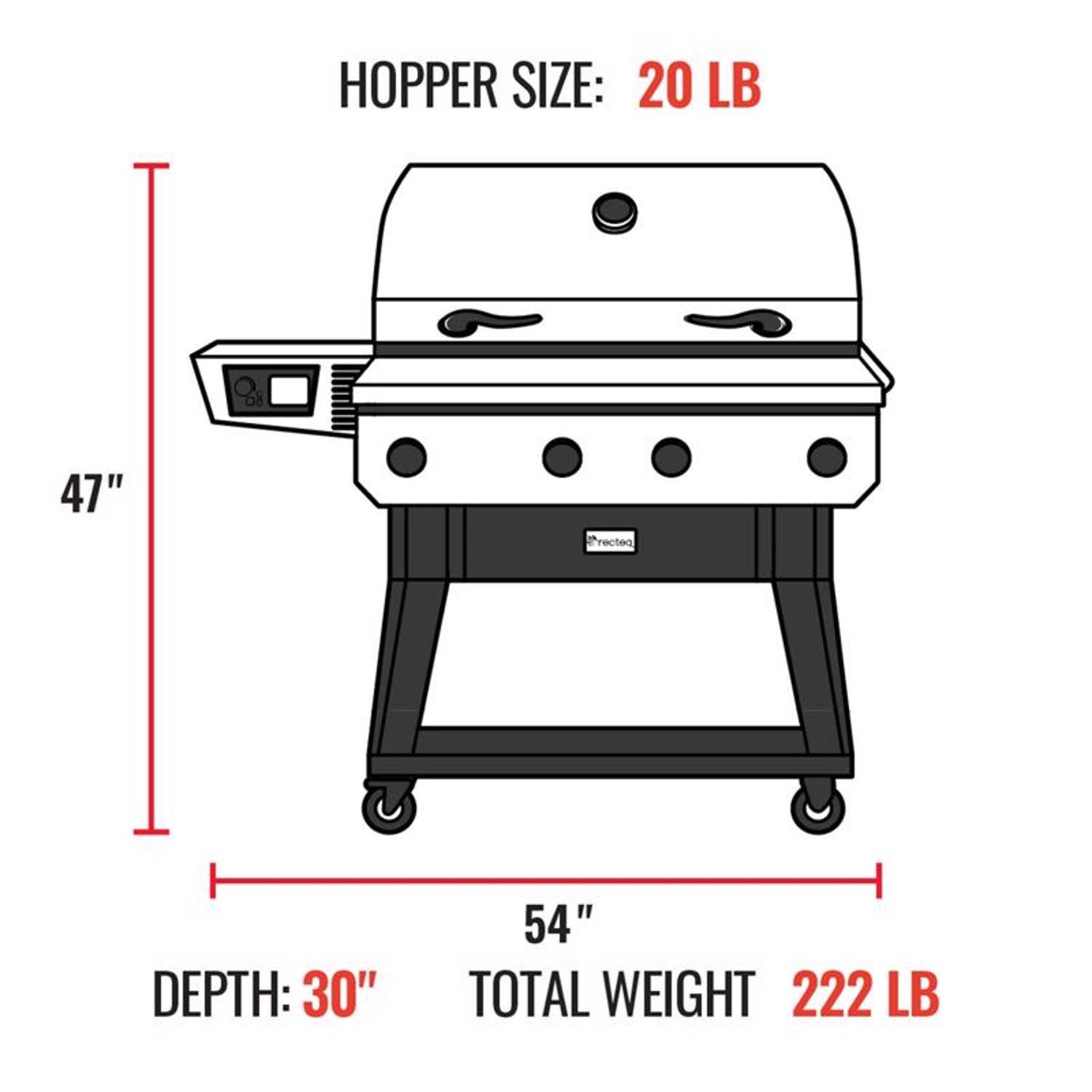 Recteq X-Fire Pro 825 RT-825XF Wood Pellet WiFi Grill and Smoker Black/Silver