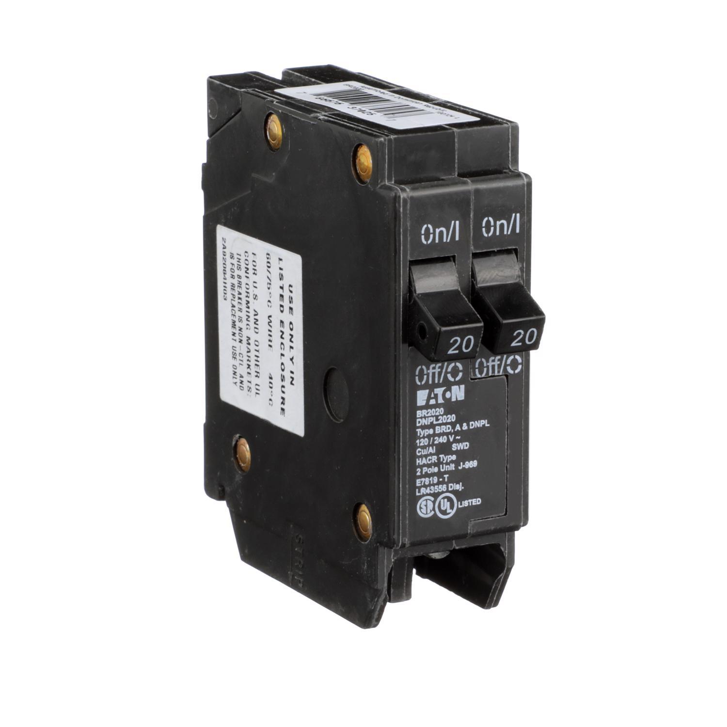 Eaton 20/20 amps Tandem 2-Pole Circuit Breaker