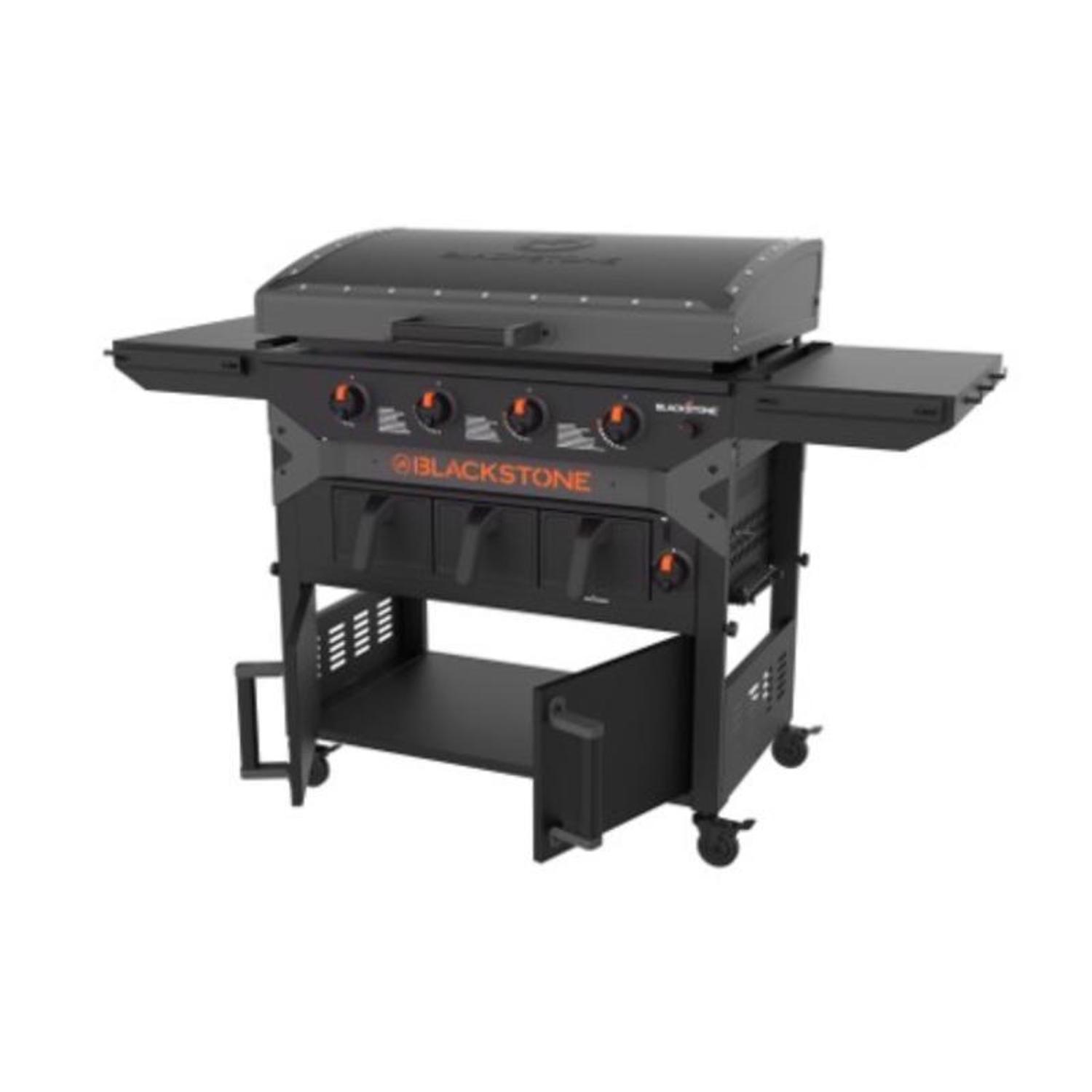 Blackstone 4 Burner Liquid Propane Outdoor Griddle with Hood Black