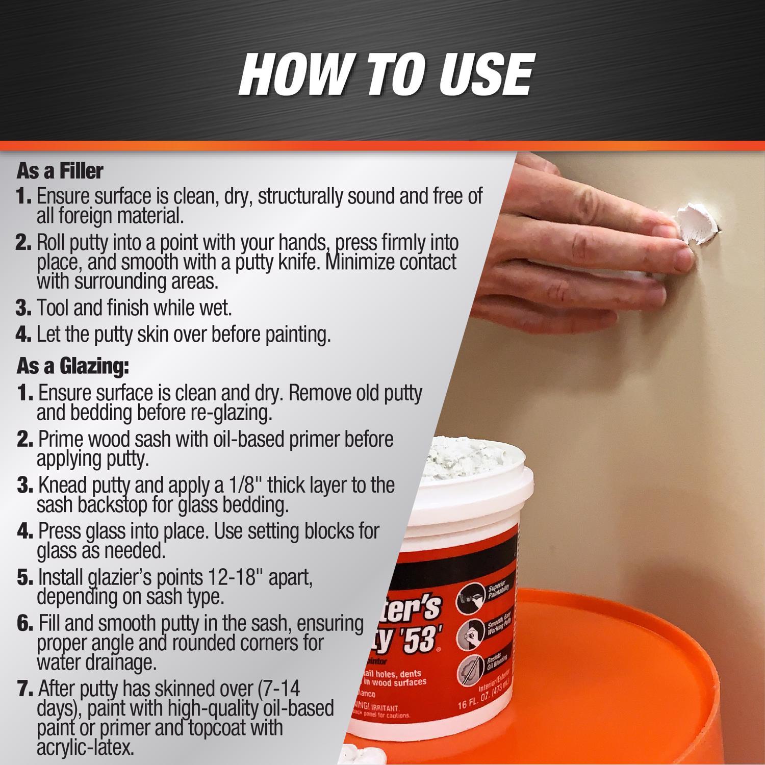 DAP Ready to Use White Painter's Putty 0.5 pt