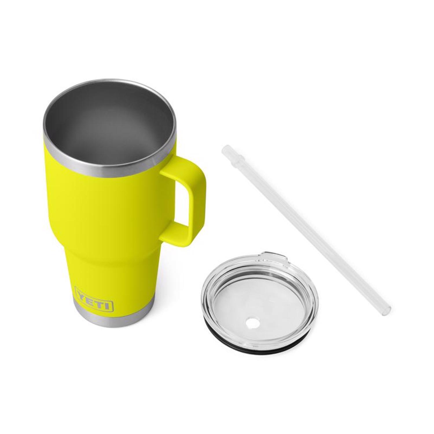 YETI Rambler 35 oz Firefly Yellow BPA Free Straw Mug