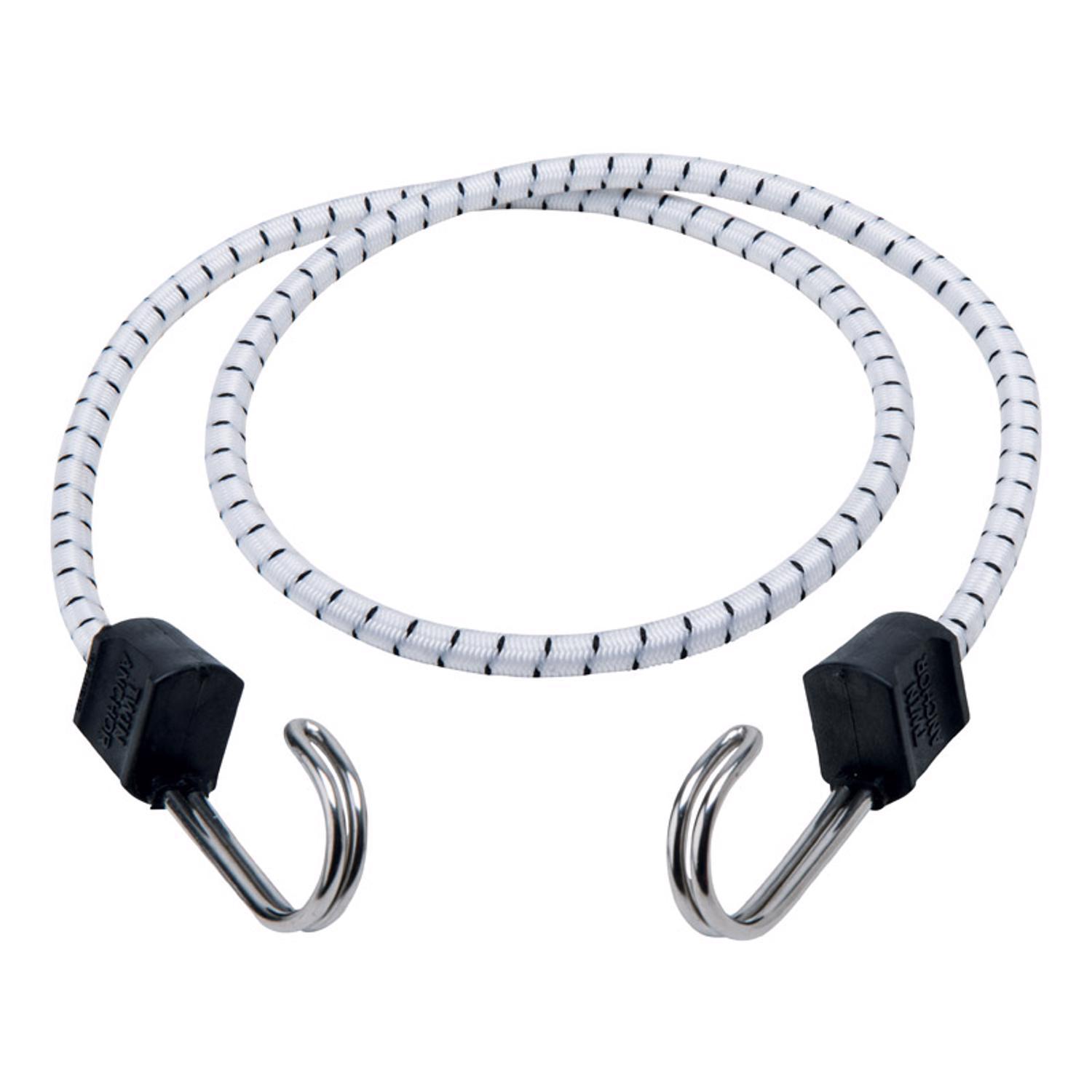 Keeper Marine Twin Anchor White Bungee Cord 40 in. L X 0.315 in. 1 pk