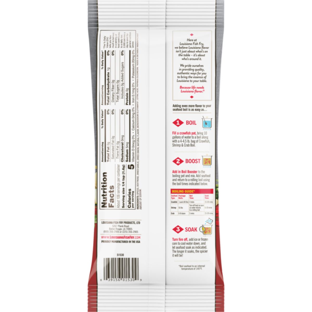 Louisiana Fish Fry Slammin' Spice Boil Booster 6 oz