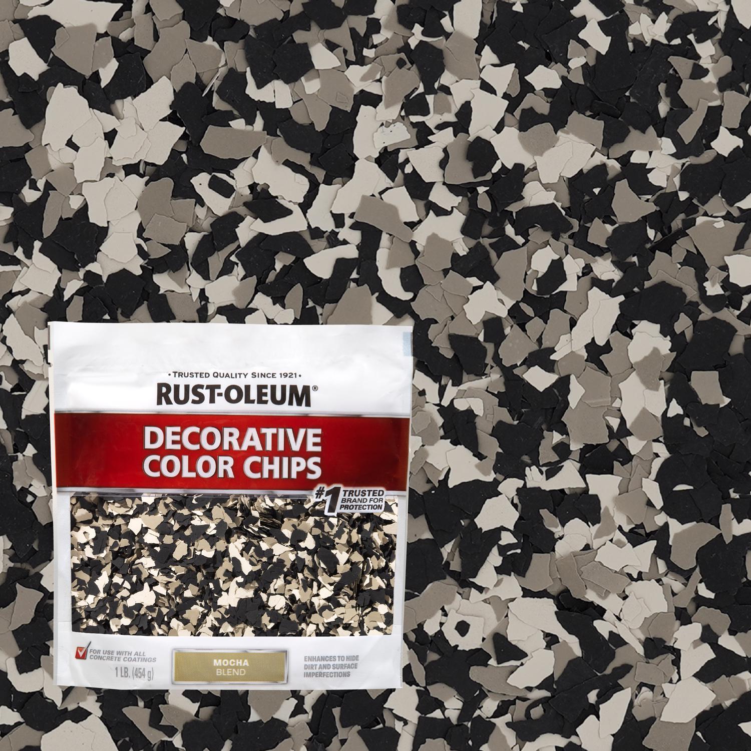 Rust-Oleum EpoxyShield Indoor and Outdoor Mocha Blend Decorative Color Chips 1 lb