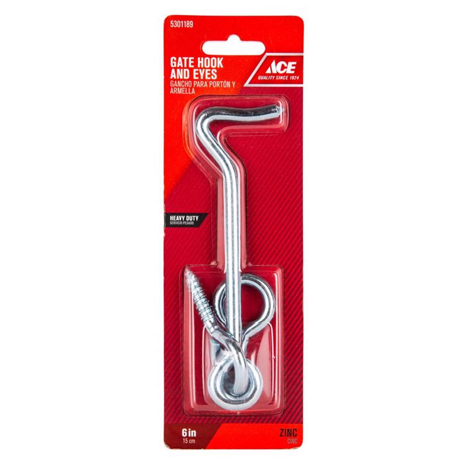 Ace 1 in. L Zinc Heavy Duty Gate Hook and Eye 1 pk