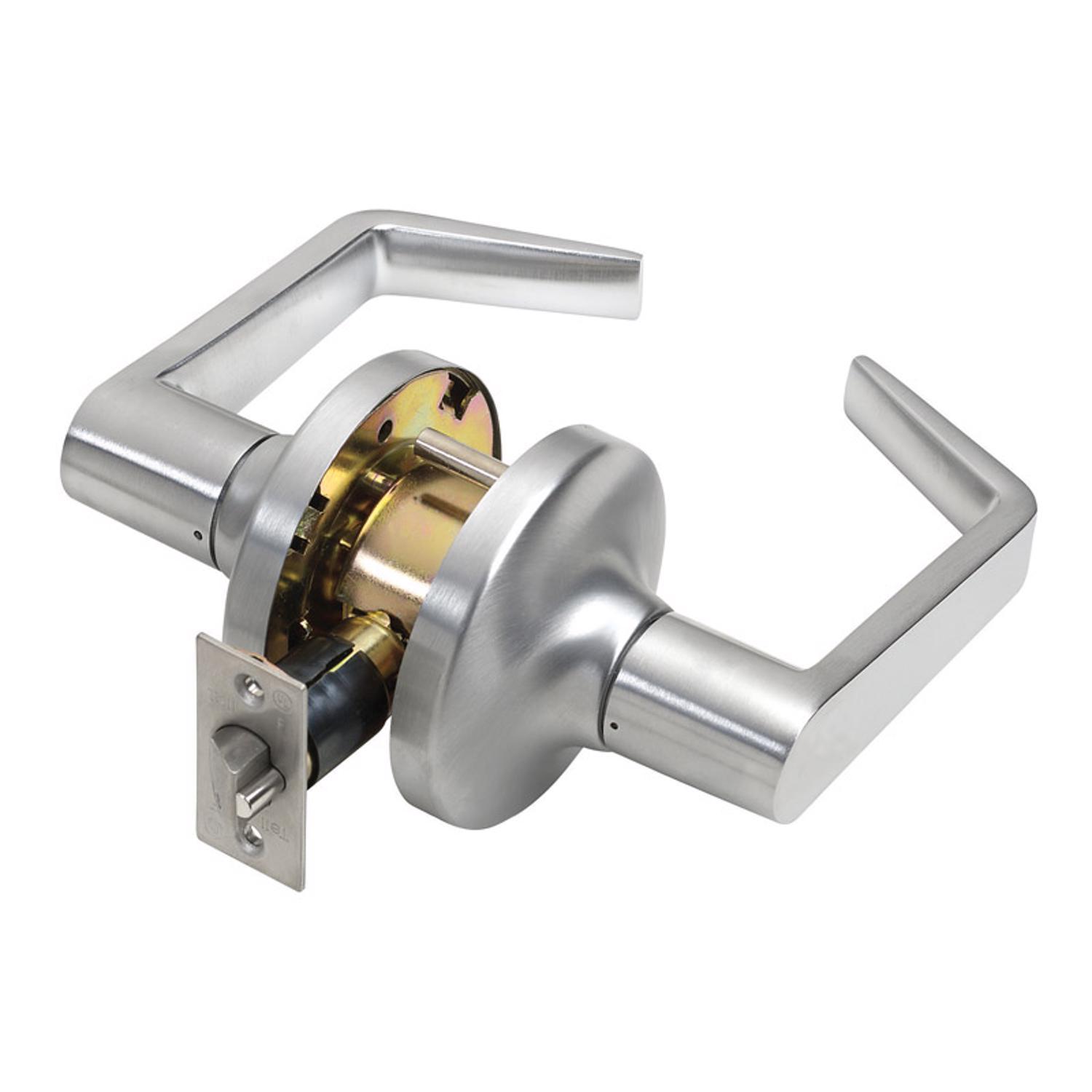 Tell Cortland Satin Chrome Passage Lockset 2 in.