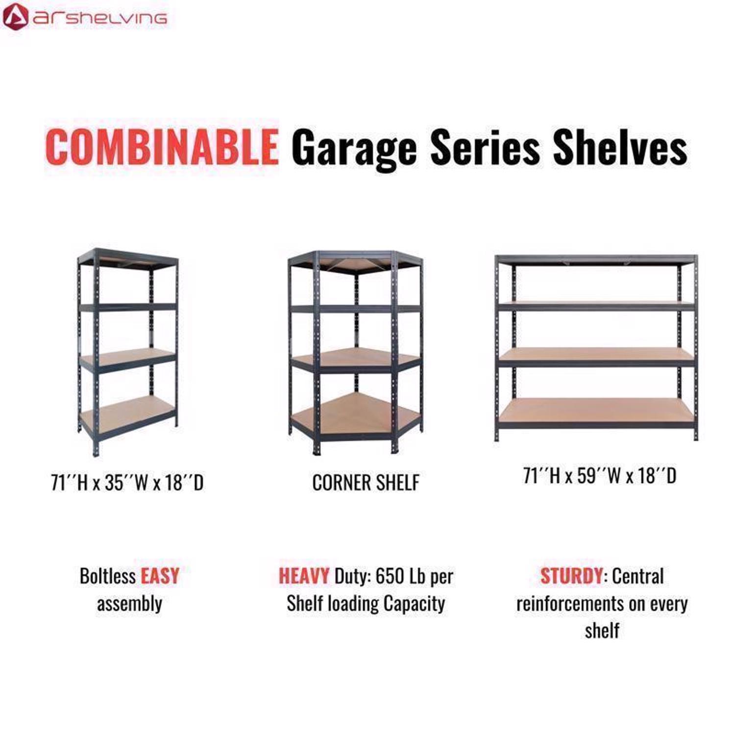 Ar Shelving Garage Series 71 in. H X 35.7 in. W X 18 in. D Metal Shelving Unit