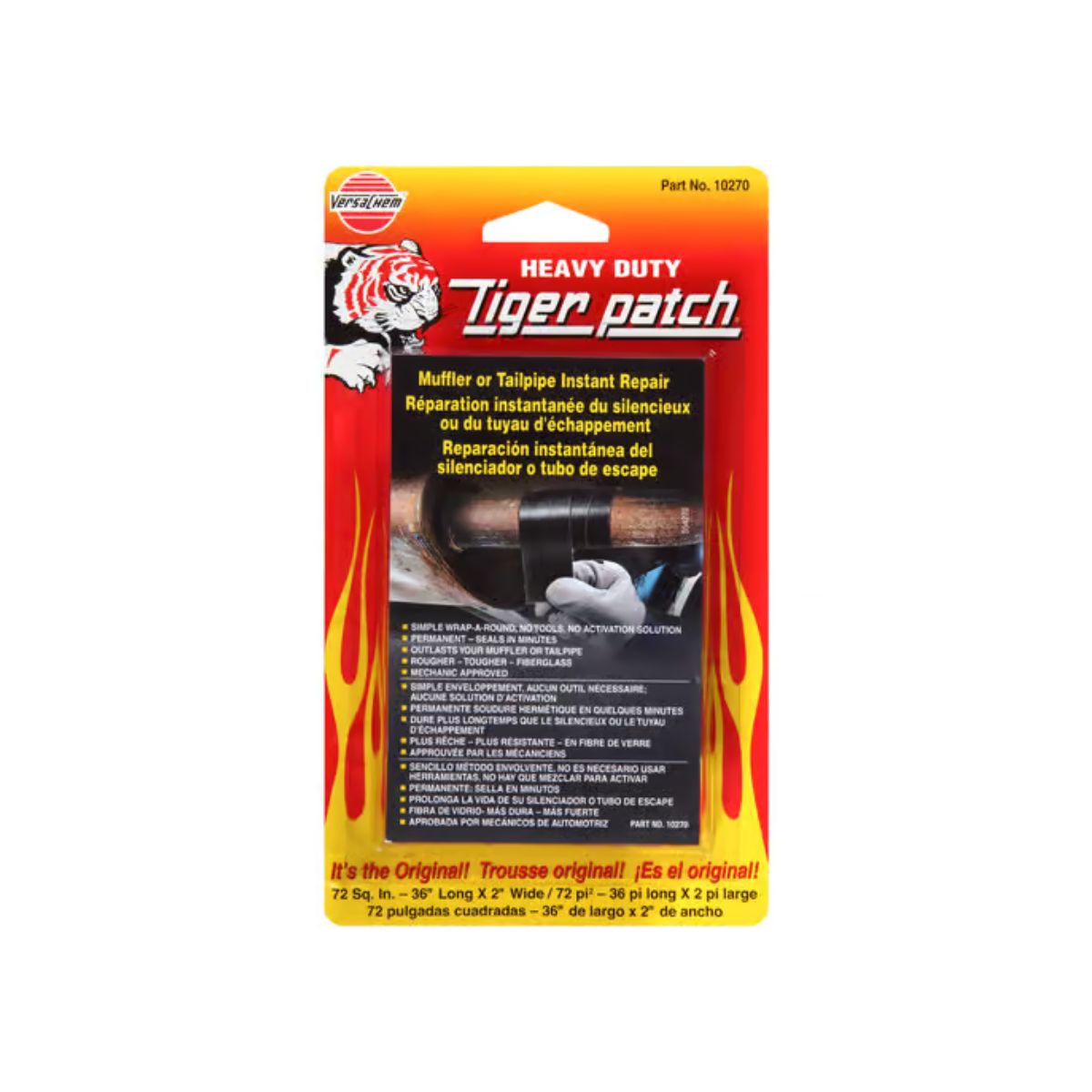 Versachem Tiger Patch Muffler/Tailpipe Tape 36 in.