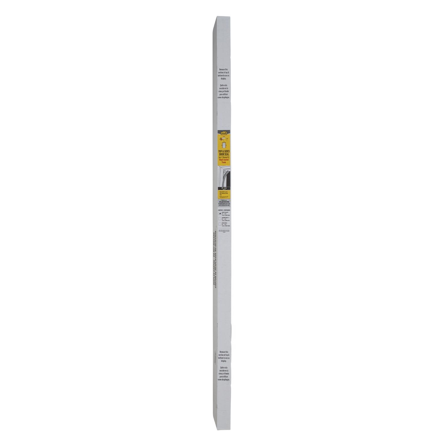 M-D White Vinyl Weatherstrip For Doors 81 in. L X 1 in.
