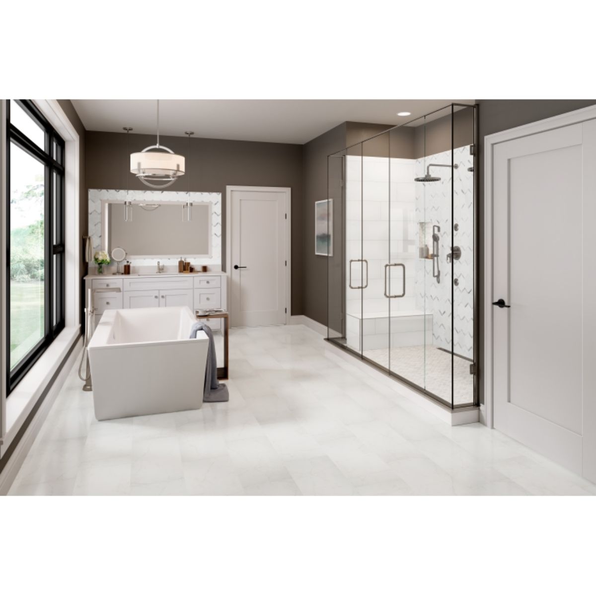 Emser Tile Sterlina II White Polished 12X24